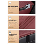 Car Armrest Cover Pad with Storage Bag Leather Anti-Slip Center Console Armrest Protector Cushion with Pocket