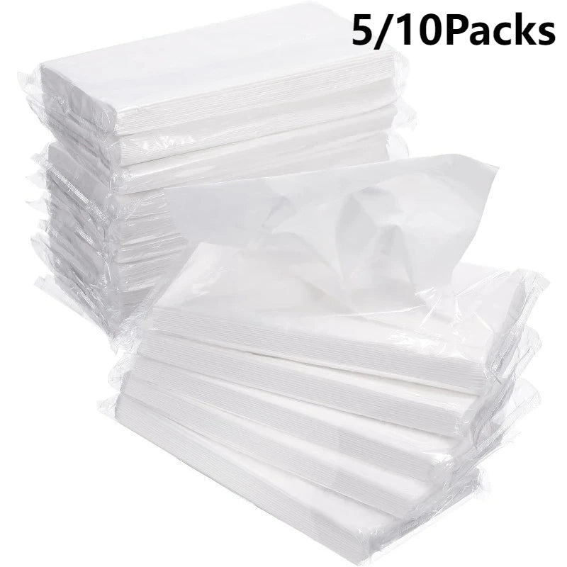 5/10Packs Car Tissues Refill Disposable Tissues for Travel Hotel Restaurant Bathroom Car Tissue Box Paper Refill Napkin
