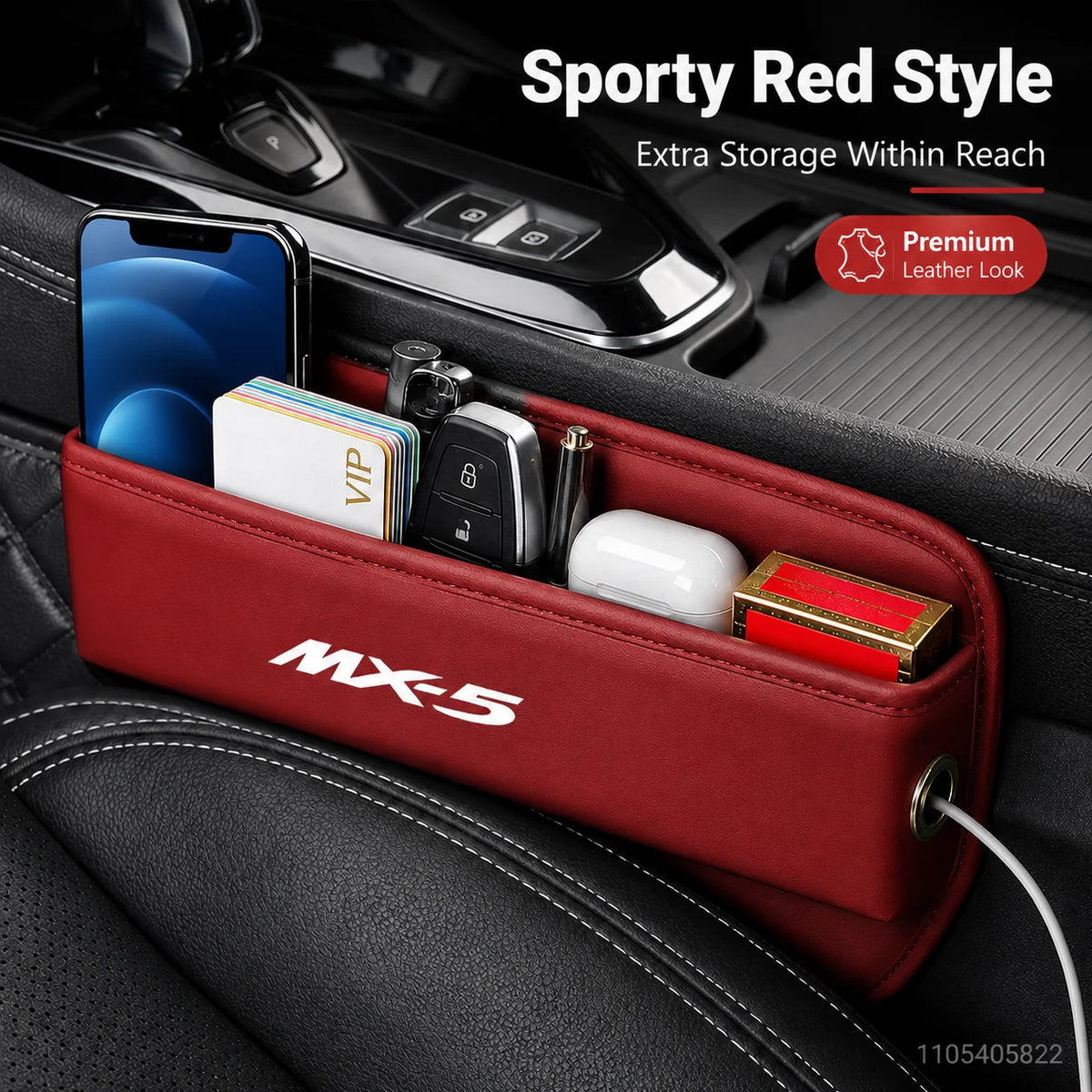 Car Seat Crevice Storage Box Slit Catcher Drop Stop Gap Filler Organizer For Mazda MX-5 MX5 Interior Accessories Auto