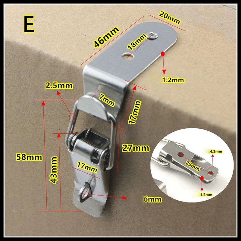 90 Degree Duck Mouth Toggle Latch Spring Loaded Hasp Lock Wooden Case Box Fastening C alternate view