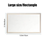 Car Sun Visor Makeup Mirror Stainless Steel Auto Rearview Mirror Self-adhesive Vanity Mirror Car Interior Cosmetic Mirror