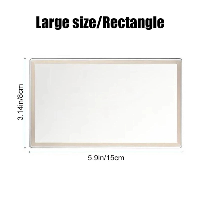 Car Sun Visor Makeup Mirror Stainless Steel Auto Rearview Mirror Self-adhesive Vanity Mirror Car Interior Cosmetic Mirror