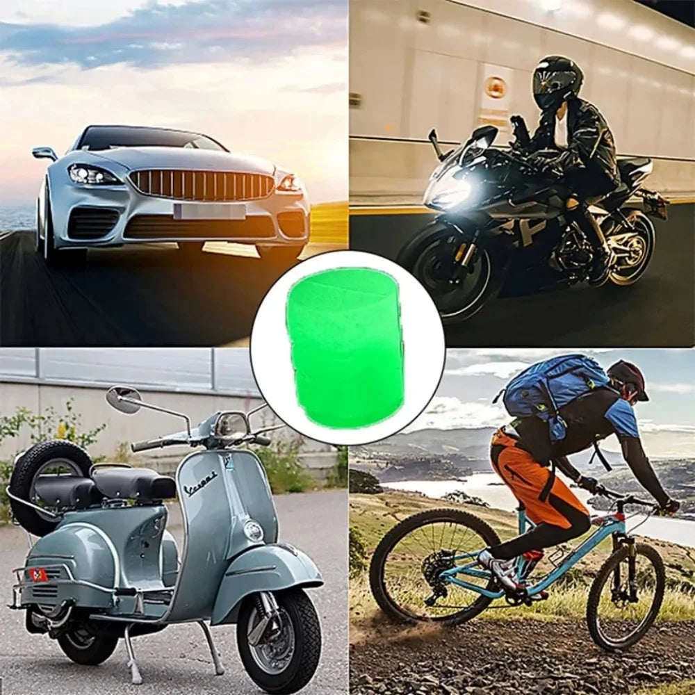 20Pc Luminous Valve Caps Fluorescent Night Glowing Decor Car Motorcycle Bicycle Whe additional angle