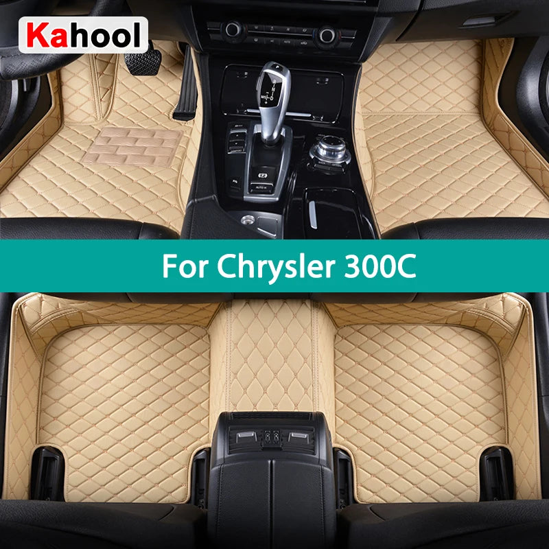 KAHOOL Custom Car Floor Mats For Chrysler 300C 300 2005-2023 Auto Carpets Foot Coche Accessorie