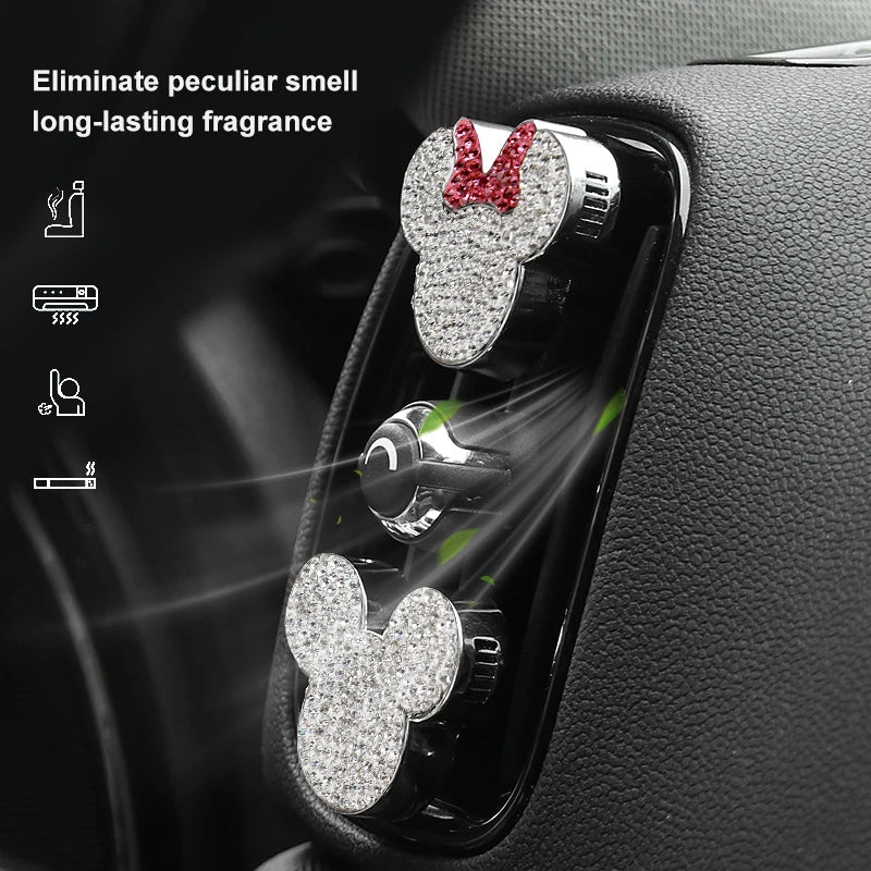 Diamond Car Air Outlet Aromatherapy Clip for Mini Cooper Air Vent Freshener Clip Scent Aroma Auto Interior Accessories