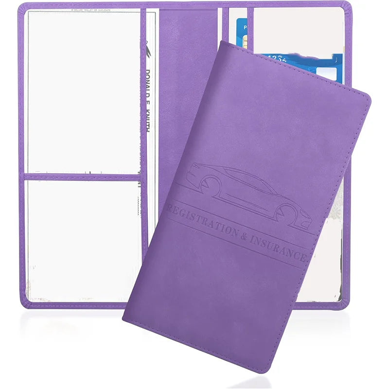 Car Registration & Insurance Card Holder with Magnetic Shut, Vehicle Glove Box Car Or alternate view