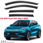 4pcs Car Side Window Deflectors Black | Weather Shield for BYD Yuan Plus Atto 3 2022+