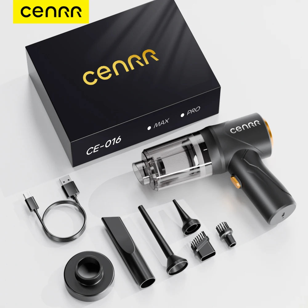 CENRR Cordless Car Vacuum Cleaner | 895000PA Powerful Handheld Wireless Cleaner