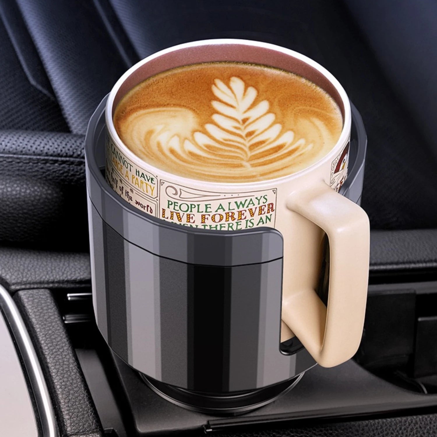 Upgraded Car Cup Holder Expander with Adjustable Base | Stable Auto Bottle Support for Standard Cup