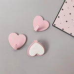 Three Heart-Shaped Hooks with Strong Adhesive,Perfect for Hanging Decorations in Kitc alternate view