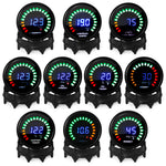 52mm 2 Inch Digital Car Gauge Set | Tachometer Boost Vacuum Water Oil Temp Pressure Voltmeter AFR EG