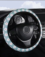 Flannelette Steering Wheel Cover Floral Print Anti-Slip alternate view