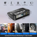 Tire Pressure Monitoring System, Universal Wireless TPMS with Solar And USB Charging, 5 Alarm Modes, Real-Time Monitoring of Pressure And Temperature, Auto And Color Display Screens, Suitable for 4-Wheeled Vehicles