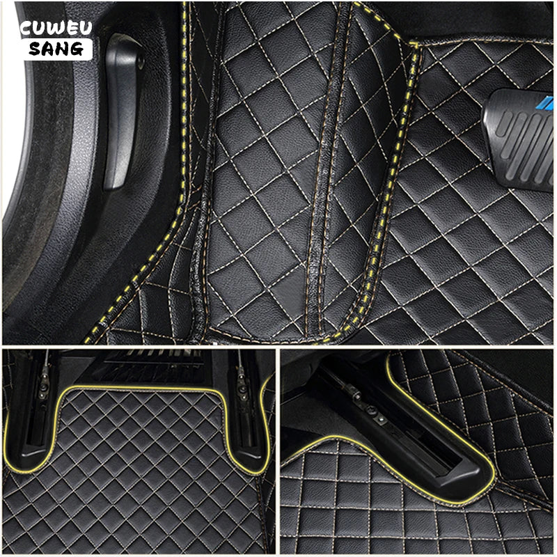 CUWEUSANG Custom Car Floor Mats For Honda Jazz Fit Auto Carpets Foot Coche Accessorie