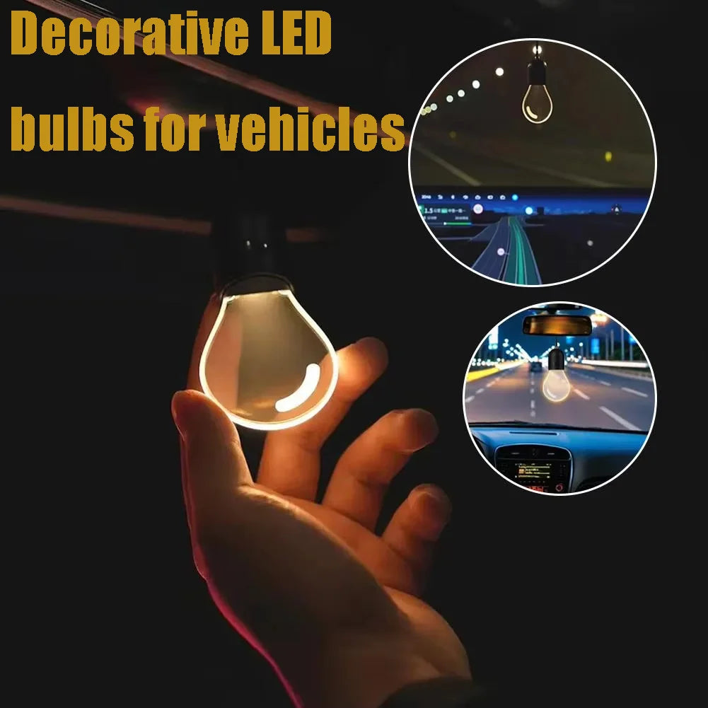 Retro Small Bulb LED Car Hanging Ornament | Interior Ambient Lighting