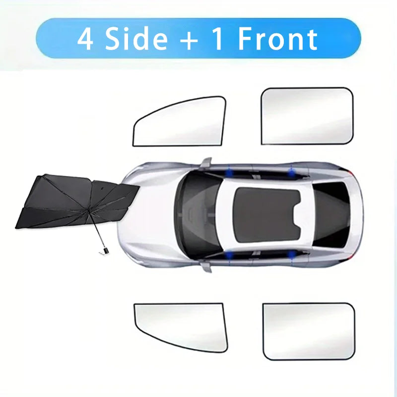 100 Blackout Car Sun Shield Shades | Magnetic UV Protection Window Curtains alternate view