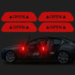 4PCS Reflective Car Door Sticker Safety Opening Warning Reflector Tape Decal Car Ex additional angle