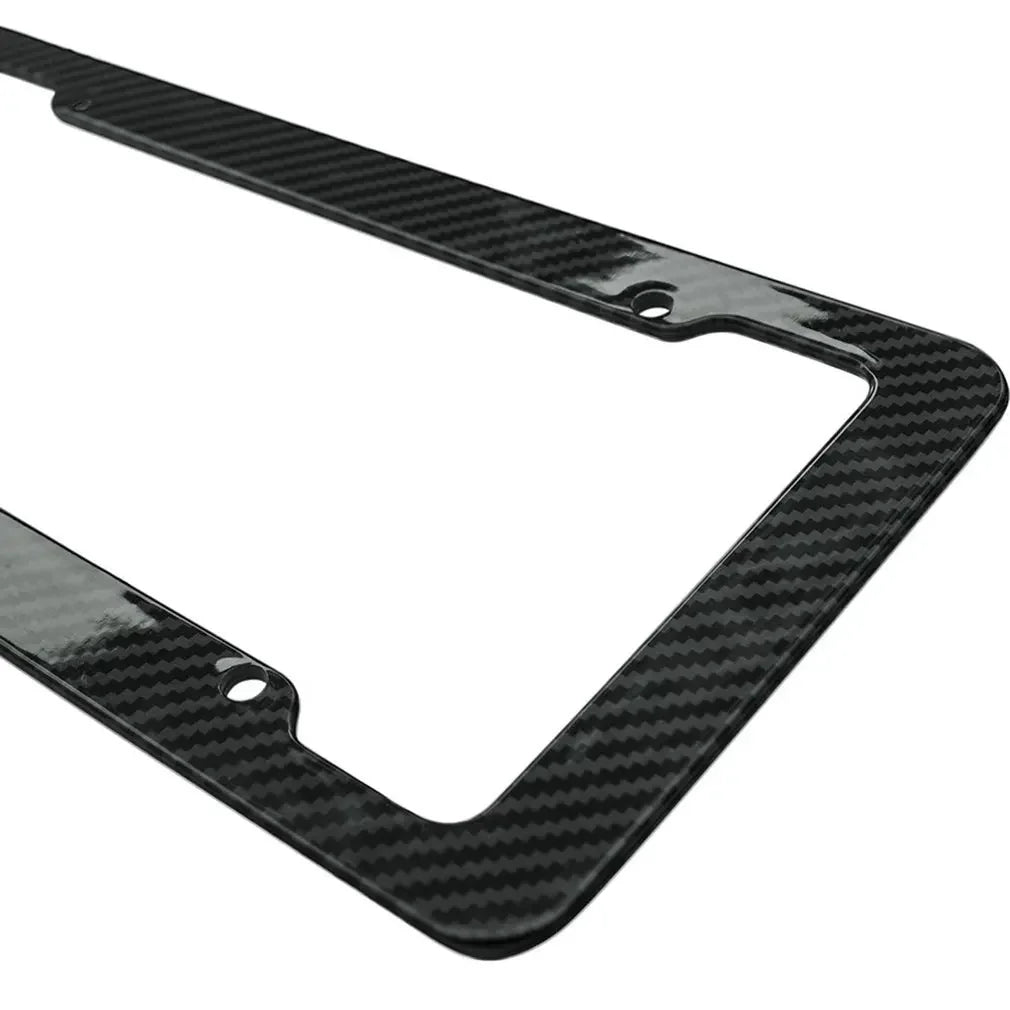 NEW Universal 30*15CM 1/2pcs License Plate Frame Carbon Pattern Plastic License Plate lifestyle view
