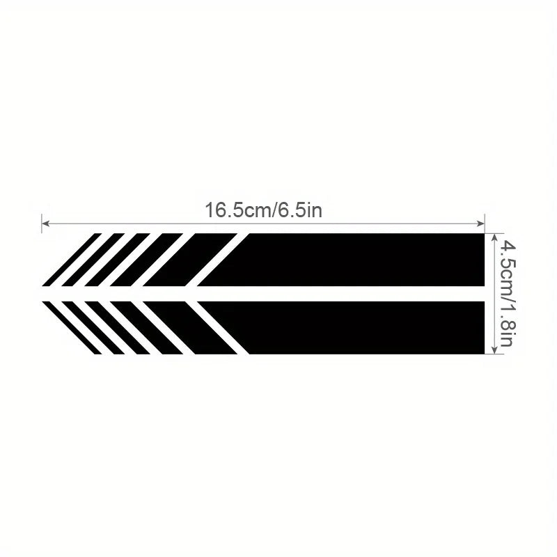 Classic JDM Reflective Stripes Vinyl Decal Kit | 4pcs Self-Adhesive Car Body Stickers detail view