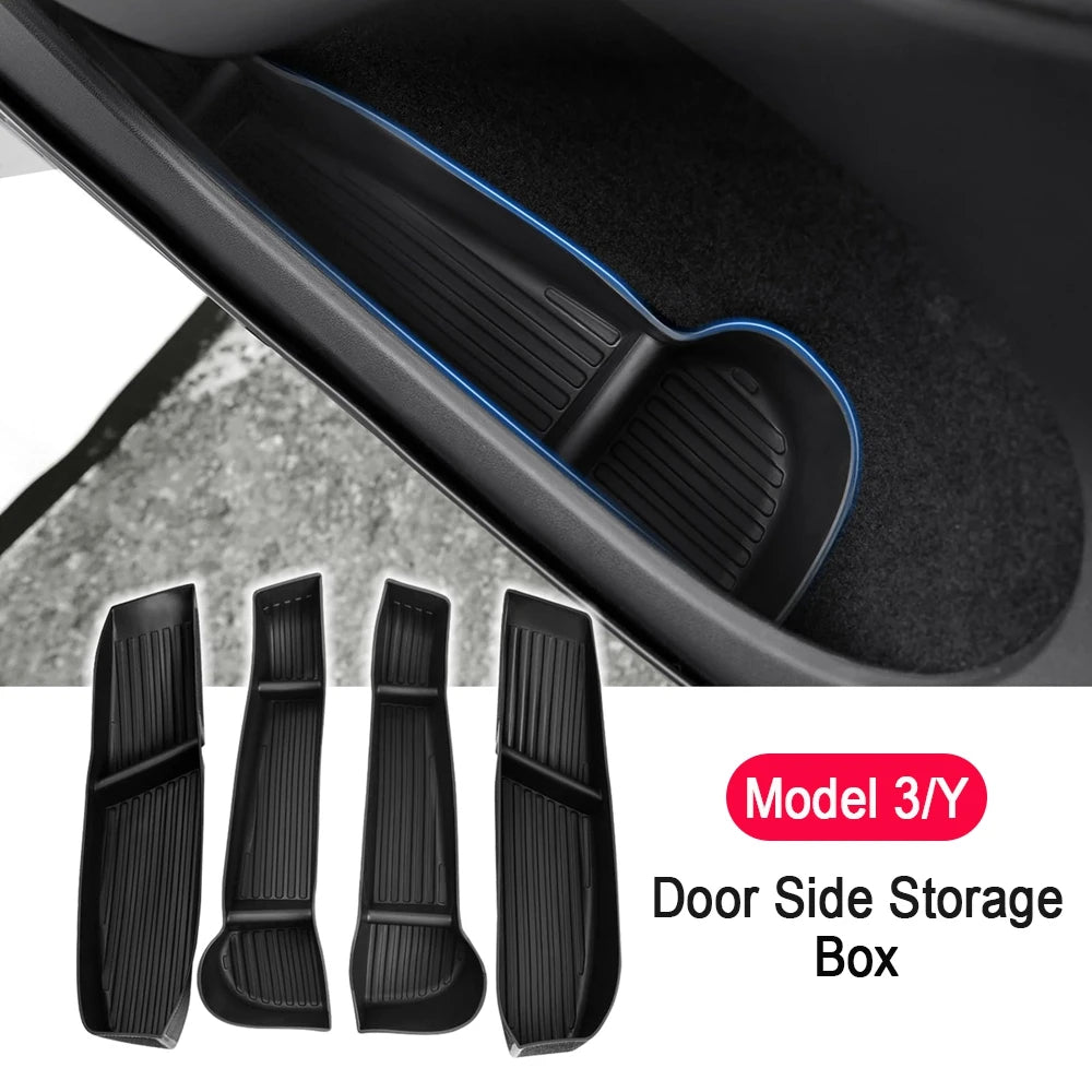 For Tesla Model Y 2025 2026 Juniper Door Side Storage Box Front Rear Model 3 Door Storag detail view