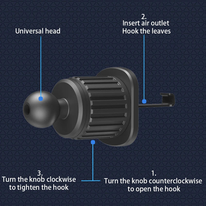 SEAMETAL Car Phone Holder Bracket Accessories Interior Auto Air Outlet Cellphone Support detail view