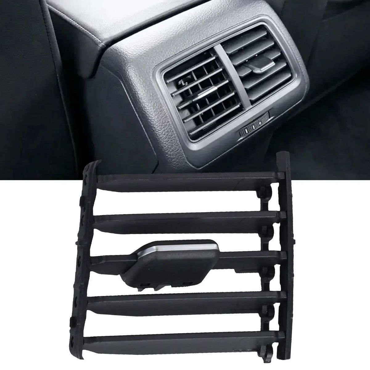 Car Interior Color Black Rear AC Air Vent Center Air Vent Grill Stable Characteristics ABS Material High Reliability