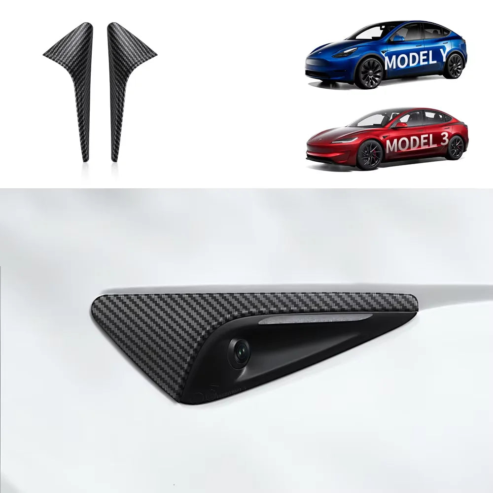 YZ for Tesla Model 3 Y Highland Juniper 2025 Side Camera Cover Lens Protector | ABS Carbon Fiber Pat