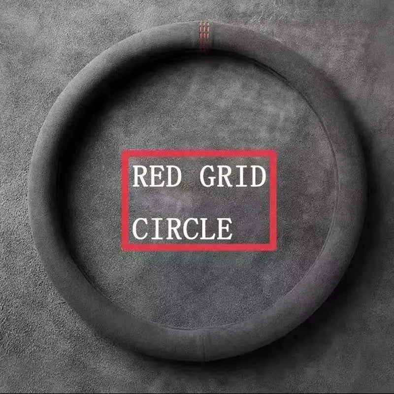 Ultra-Thin Suede Steering Wheel Cover Non-Slip D-Shaped round Breathable Car Wheel Pr alternate view