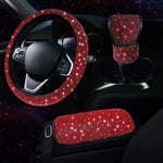 3Pcs Car Accessories Set for Women Steering Wheel Cover Gear Shift Cover Armrest Pad alternate view