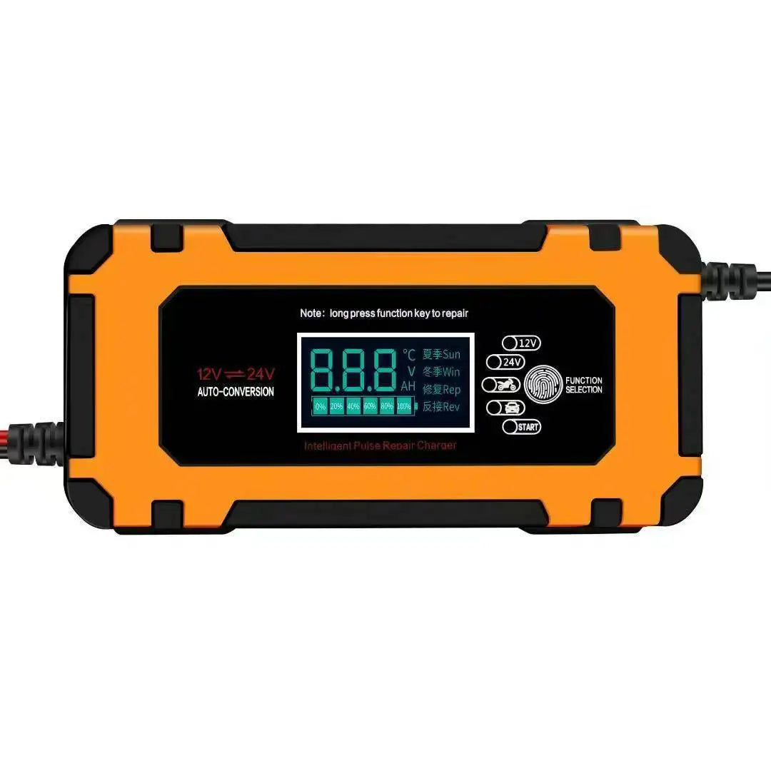 Charger Car and Motorcycle Battery Charging Unit Lead-Acid Battery Repair LCD Display alternate view