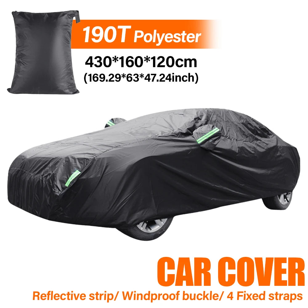 190T Thermal SUV Car Cover | Winter Snow & Frost Protection, Side Zipper, Universal Fit