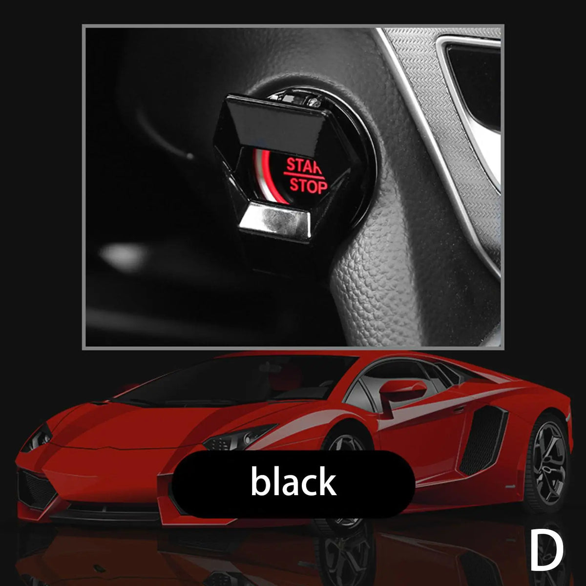 Car Engine Start Stop Switch Button Cover Decorative Auto Accessories Push Button Sticky Cover Car Interior Car-Styling