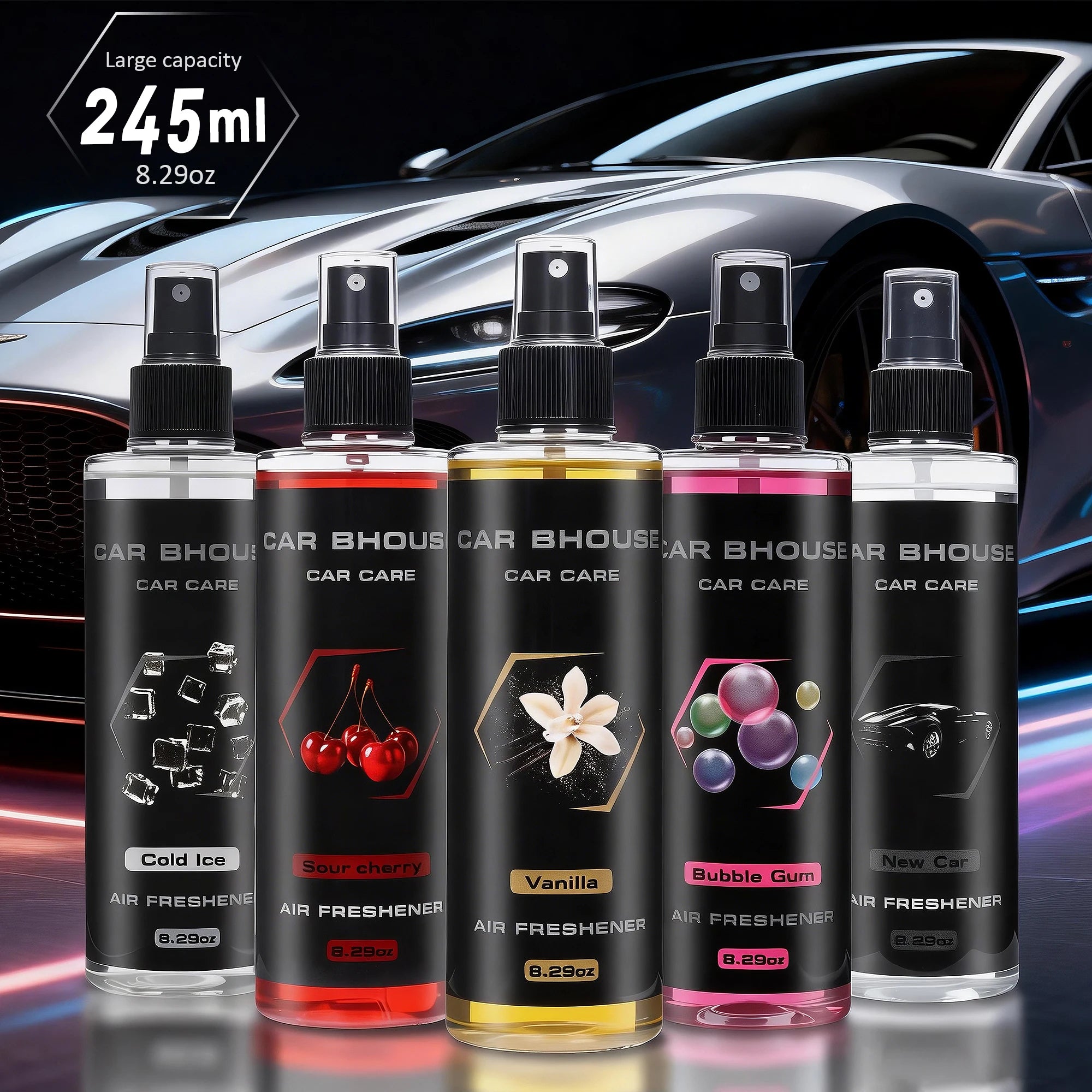 Flower Fruit Scent Car Fragrance Spray | 8.29oz Long Lasting Air Freshener