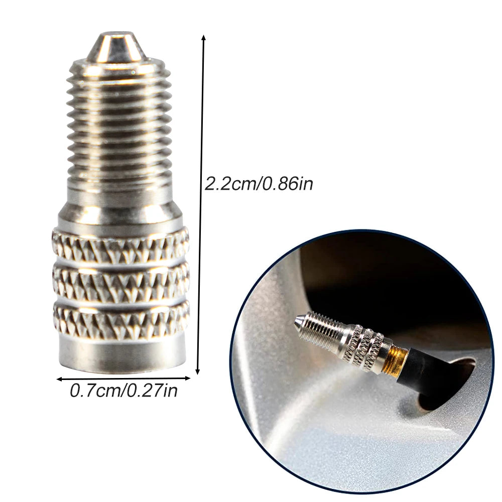 4Pcs Double Seal Flow Through Valve Stem Tire Caps | Inflate Thru for High Pressure T alternate view