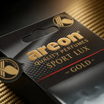 Areon Sport Lux Gold Hanging Car Air Freshener | Long-Lasting Odor Eliminator lifestyle view