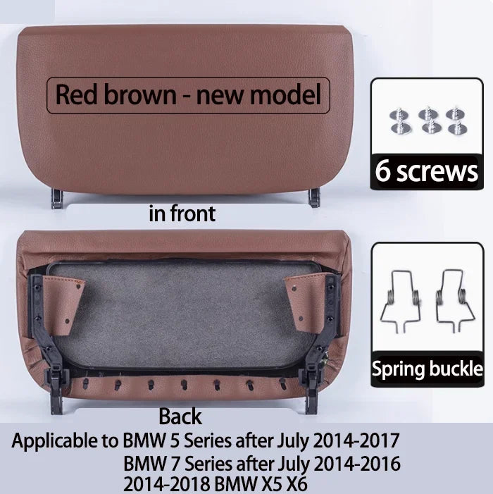 F10 F11 F01 F02 F07 Leather Car Seat Backrest Panel Storage Pocket Cover For BMW 5 7 alternate view