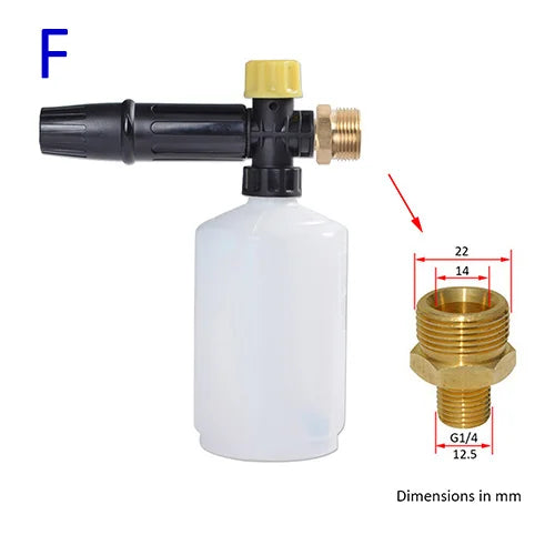 Snow Foam Lance Cannon | Compatible with Karcher Daewoo Makita Huter High Pressure additional angle