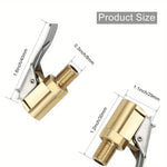 Brass Locking Nozzle Tire Air Chuck Clip Adapter - Automotive Grade for Efficient Infl close-up view