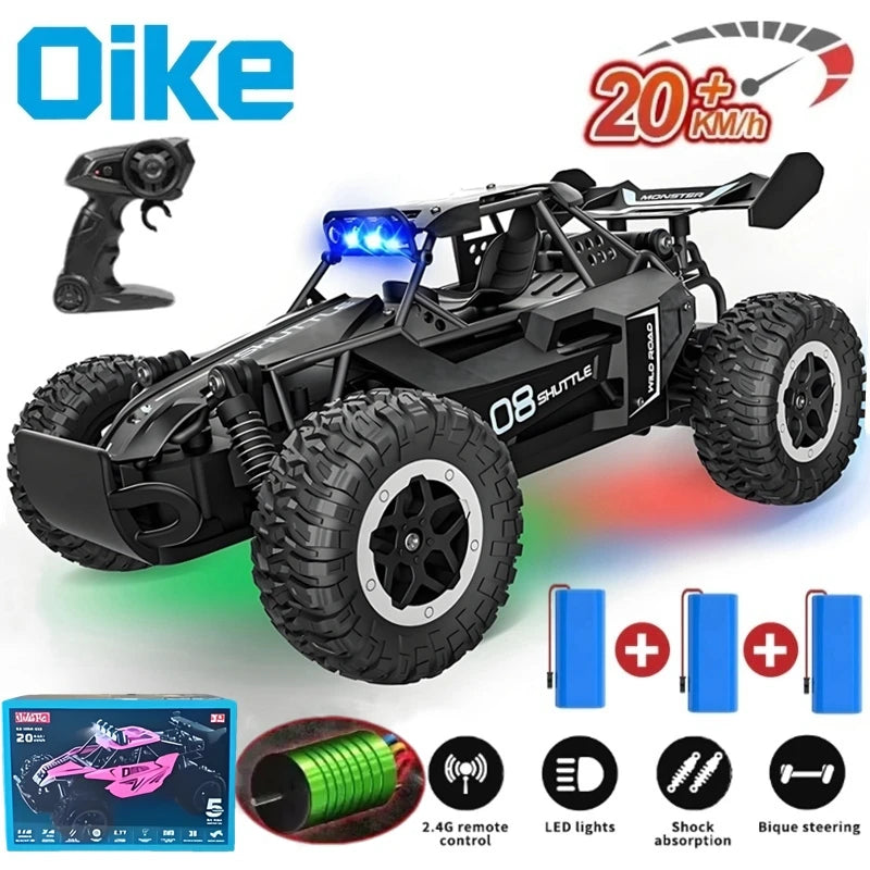 Oike RC Car 1:16 Model With LED Lights Radio Off-road Remote Control Climbing Vehicle Outdoor Cars D