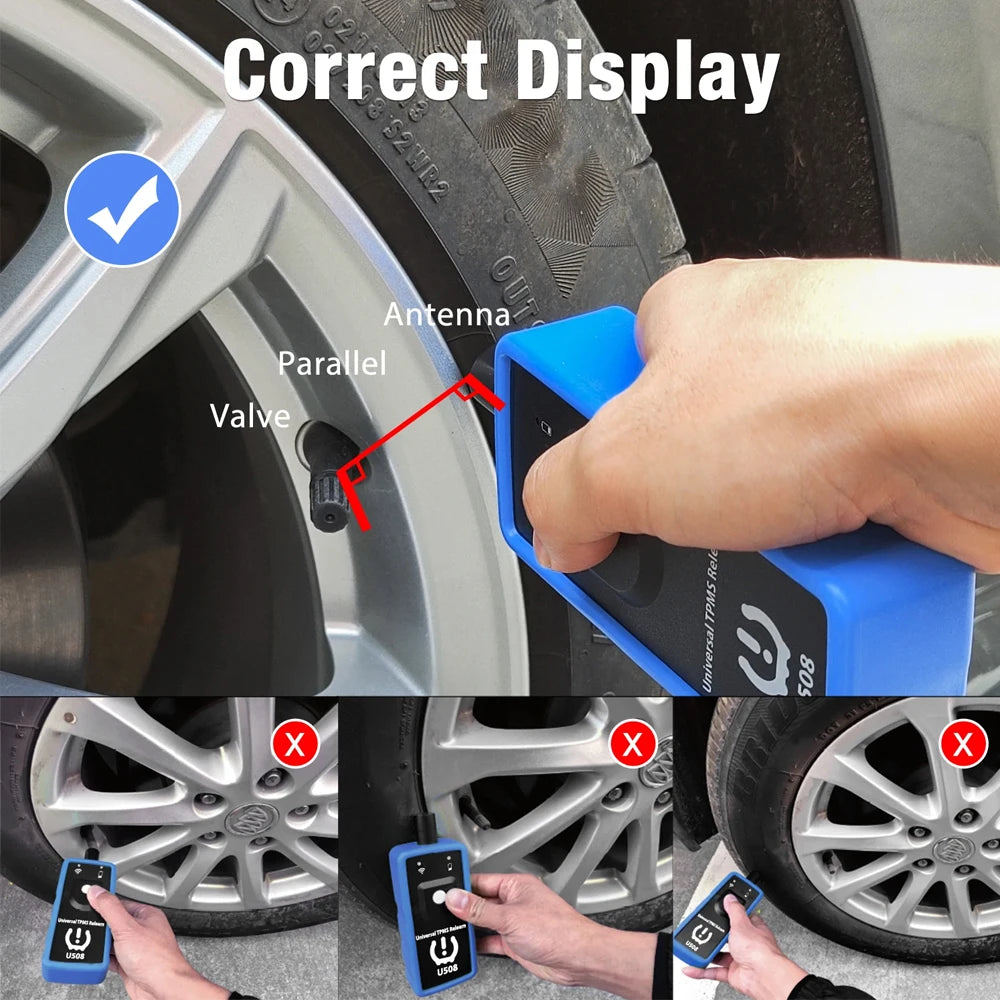 Car Tire Pressure Monitor Sensor System Relearn Tool 315MHz or 433MHz Universal U508 lifestyle view