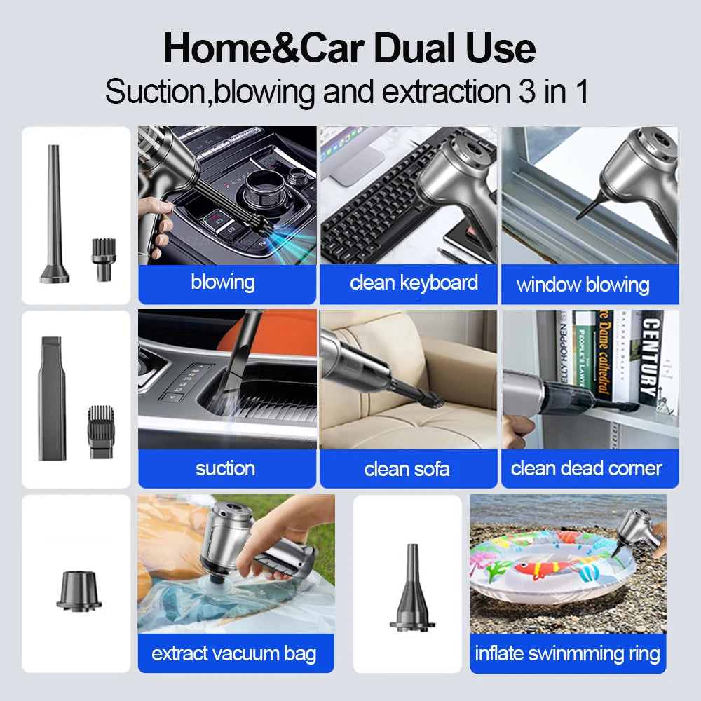 9000PA Wireless Car Vacuum Cleaner | Handheld Cordless for Auto & Home lifestyle view