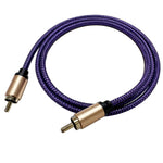 RCA Digital Coaxial Audio Cable | 1RCA Male to 1RCA Male Nylon Braided Subwoofer Cable