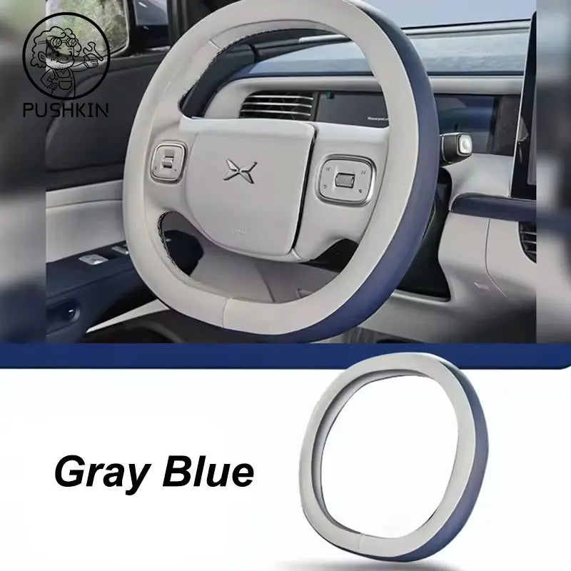 For XPeng Xiao Peng G6 2023 2024 2025 Car Steering Wheel Cover Leather Non-slip Auto Interior Accessories