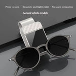 Car Sun Visor Sunglasses Clip Holder Stable Eyeglasses Hanger Card Ticket Organizer In close-up view