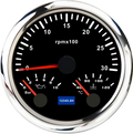 MH 85mm 3-in-1 Gauge Tachometer Water Temp Oil Pressure | 12V Car Boat 8000RPM 7 Color close-up view