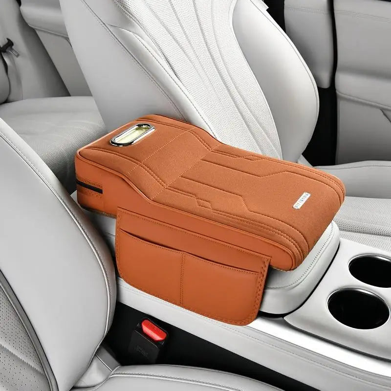 〔Vic〕Car Armrest Cushion with Tissue Box & Storage Pocket - Memory Foam Arm Rest Pad for detail view