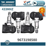 4Pcs TPMS Tire Pressure Sensor 433MHz 9673198580 | For Citroen C4 C5 C6 C8 Peugeot 207 307 407 508 6
