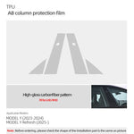 For Tesla Model 3 Highland 2024 Model Y 2019-2025 Juniper Car Body A B Center Pillar TPU Protector Film Decoration Accessories