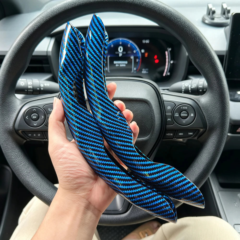 Universal Car Steering Wheel Cover Anti-slip Bright Gloss Carbon Fiber Texture Steeri alternate view