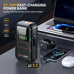 PAIVIROKU 4-IN-1 Car Jump Starter with Air Compressor Peak 5000A Auto Battery Booster 150PSI Air Pump Portable Power Bank Tire Inflator